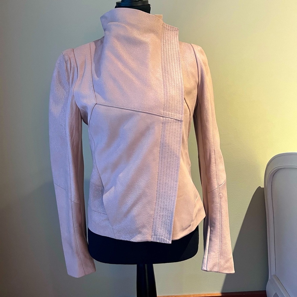 MAJE Light pink Biker jacket, NWT